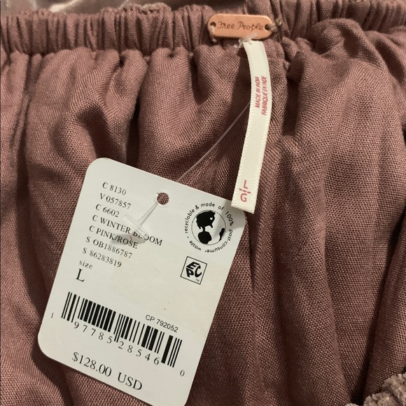 FREE PEOPLE Fortia Velvet Mini Dress Winter Bloom Dusty Rose Pink - Picture 8 of 13